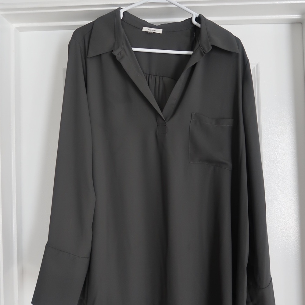 PLEIONE Olive Blouse W Sz 10